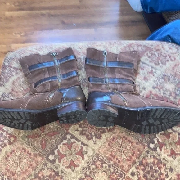 EDDIE BAUER 🌿 Leather 3-Buckle mid-calf Boots - Picture 5 of 10